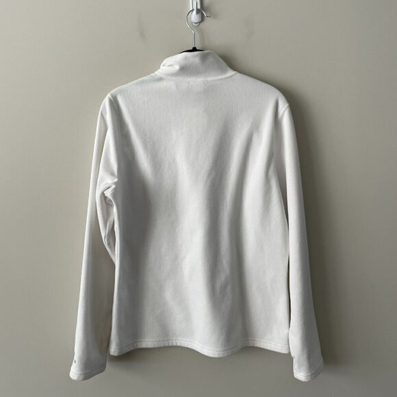 The North Face TKA 100 1/2 Zip Mock Neck Fleece Casual Sweatshirt White Large - Picture 3 of 7